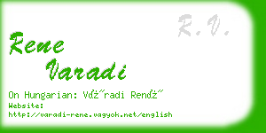 rene varadi business card